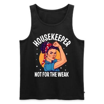 Housekeeper Not For The Weak - Men's Premium Organic Tank Top - black - Front - Michal (187cm)