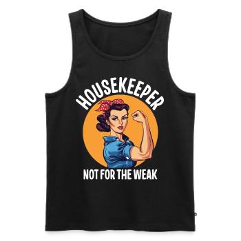 Housekeeper Not For The Weak - Men's Premium Organic Tank Top - black - Front - Michal (187cm)