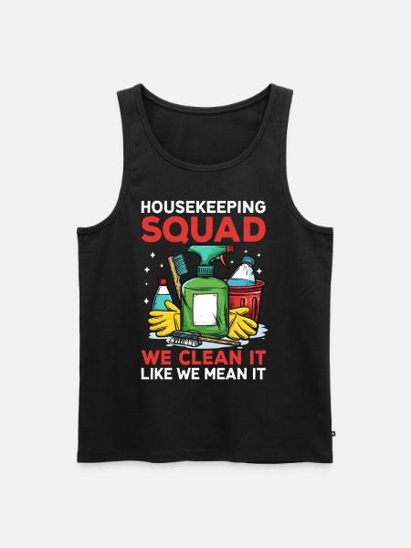 Housekeeping Squad - Men's Premium Organic Tank Top - black