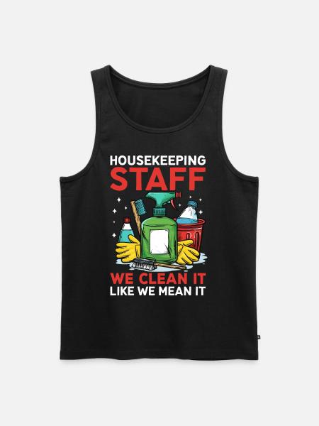 Housekeeping Staff - Men's Premium Organic Tank Top - black