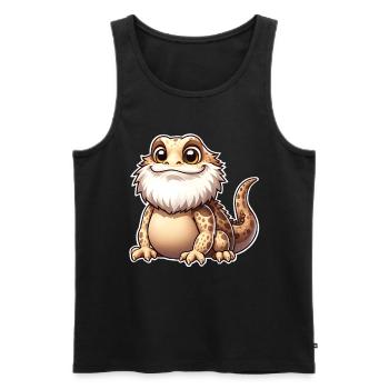 Bearded dragons - Men's Premium Organic Tank Top - black - Front - AI Model Male 178 light (178cm)