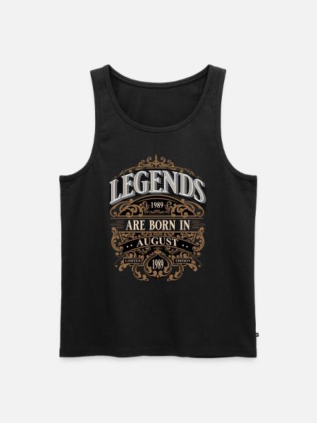 1989 August Geboren Geburtstag Geburtsjahr - Männer Premium Bio Tank Top - Schwarz