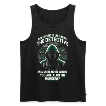 Penetrationstester Penetration Tester Debugging - Männer Premium Bio Tank Top - Schwarz - Vorne - Michal (187cm)