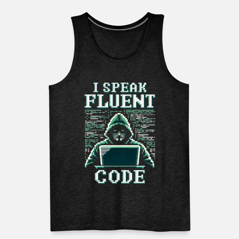 Penetrationstester I speak fluent code Männer Premium Bio Tank Top