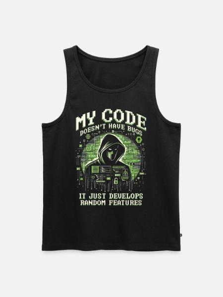 Penetrationstester My code doesn't have bugs - Männer Premium Bio Tank Top - Schwarz