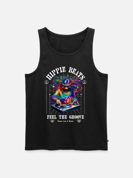 Rythmes hippies - Débardeur bio Premium Homme - noir