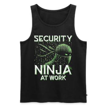 Penetrationstester Security Ninja at work - Männer Premium Bio Tank Top - Schwarz - Vorne - Michal (187cm)