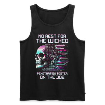 Penetrationstester Penetration Tester - Männer Premium Bio Tank Top - Schwarz - Vorne - Michal (187cm)