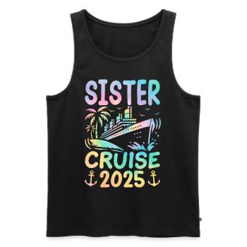 Croisière Sœur 2025 - Débardeur bio Premium Homme - noir - Devant - AI Model Male 178 light (178cm)