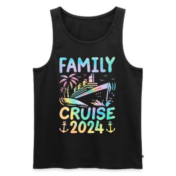 Family Cruise 2024 - Männer Premium Bio Tank Top - Schwarz - Vorne - Michal (187cm)