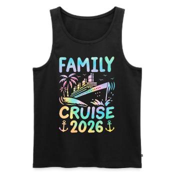 Family Cruise 2026 - Men's Premium Organic Tank Top - black - Front - AI Model Male 178 light (178cm)