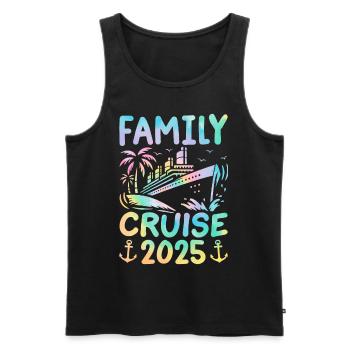 Croisière Famille 2025 - Débardeur bio Premium Homme - noir - Devant - AI Model Male 178 light (178cm)