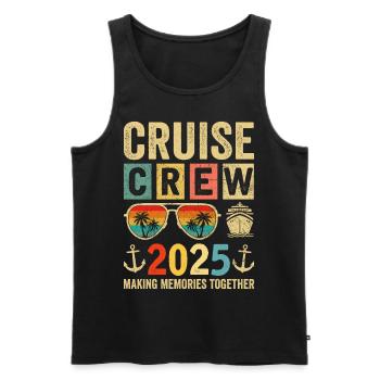 Cruise Crew 2025 - Men's Premium Organic Tank Top - black - Front - Michal (187cm)