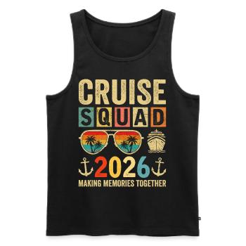 Cruise Squad 2026 - Men's Premium Organic Tank Top - black - Front - AI Model Male 178 light (178cm)