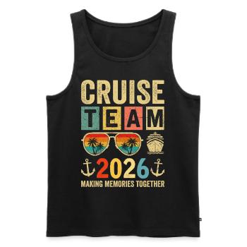 Cruise Team 2026 - Männer Premium Bio Tank Top - Schwarz - Vorne - Michal (187cm)