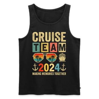 Équipe de croisière 2024 - Débardeur bio Premium Homme - noir - Devant - Michal (187cm)