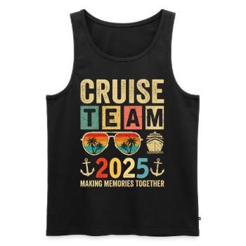 Cruise Team 2025 - Men's Premium Organic Tank Top - black - Front - AI Model Male 178 light (178cm)