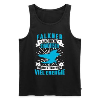 Falkner ist nicht chaotisch Beizjagd Falknerei - Männer Premium Bio Tank Top - Schwarz - Vorne - AI Model Male 178 light (178cm)