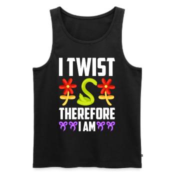 Balloon Twister Ballonkünstler Ballontiere - Männer Premium Bio Tank Top - Schwarz - Vorne - AI Model Male 178 light (178cm)