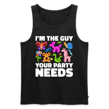 Balloon Twister Ballonkünstler Ballontiere - Männer Premium Bio Tank Top - Schwarz - Vorne - AI Model Male 178 light (178cm)