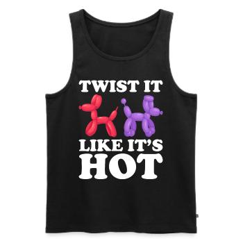 Balloon Twister Ballonkünstler Ballontiere - Männer Premium Bio Tank Top - Schwarz - Vorne - AI Model Male 178 light (178cm)