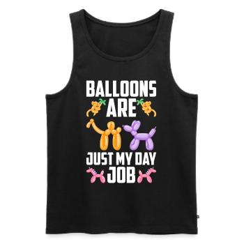 Balloon Twister Ballonkünstler Ballontiere - Männer Premium Bio Tank Top - Schwarz - Vorne - AI Model Male 178 light (178cm)