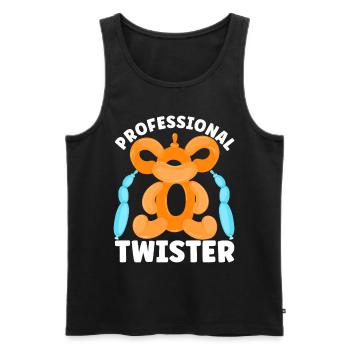 Balloon Twister Ballonkünstler Ballontiere - Männer Premium Bio Tank Top - Schwarz - Vorne - AI Model Male 178 light (178cm)