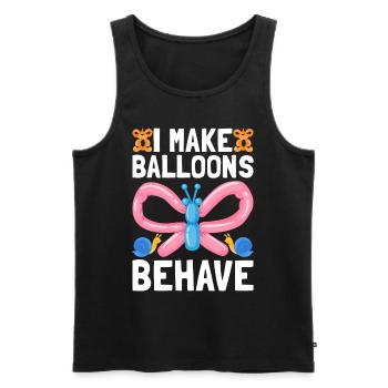 Balloon Twister Ballonkünstler Ballontiere - Männer Premium Bio Tank Top - Schwarz - Vorne - AI Model Male 178 light (178cm)