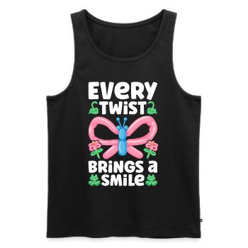Balloon Twister Ballonkünstler Ballontiere - Männer Premium Bio Tank Top - Schwarz - Vorne - AI Model Male 178 light (178cm)