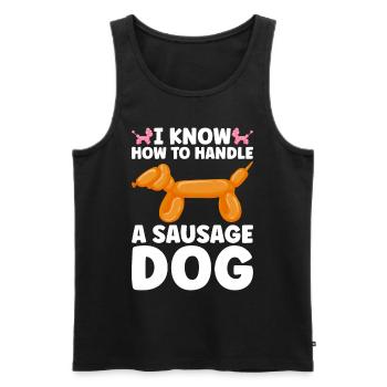 Balloon Twister Ballonkünstler Ballontiere - Männer Premium Bio Tank Top - Schwarz - Vorne - AI Model Male 178 light (178cm)