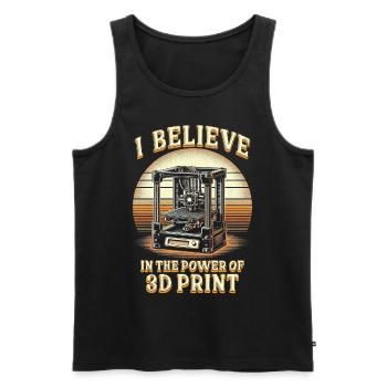 3D Printing I Believe In The Power Of 3D Print - Men's Premium Organic Tank Top - black - Front - AI Model Male 178 light (178cm)