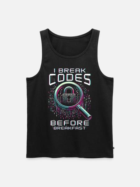 Penetrationstester I break codes - Männer Premium Bio Tank Top - Schwarz