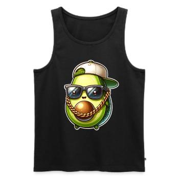 Avocado Gangster - Men's Premium Organic Tank Top - black - Front - AI Model Male 178 light (178cm)