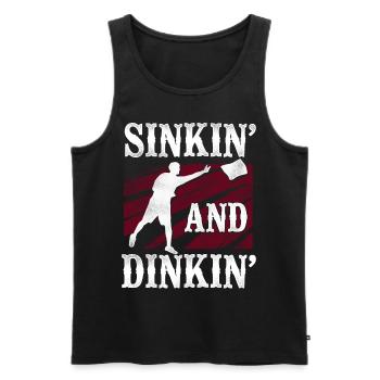 Cornhole Team Bean Bag Player - Männer Premium Bio Tank Top - Schwarz - Vorne - Michal (187cm)