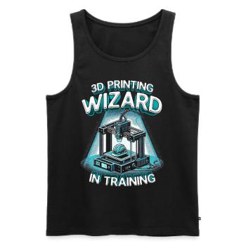 3D Printing 3D Printing Wizard In Training - Men's Premium Organic Tank Top - black - Front - Michal (187cm)