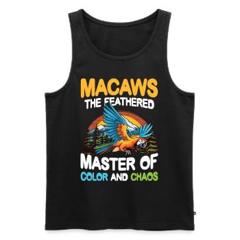 Macaws The Feathered Masters - Männer Premium Bio Tank Top - Schwarz - Vorne - Michal (187cm)