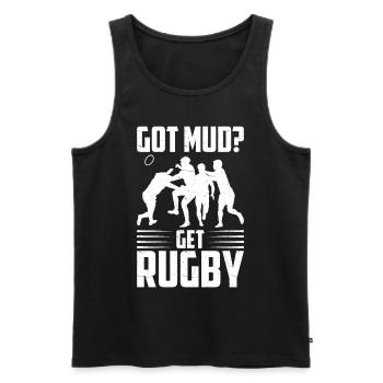 Rugby Gift Rugby Player Rugby Coach - Men's Premium Organic Tank Top - black - Front - AI Model Male 178 light (178cm)