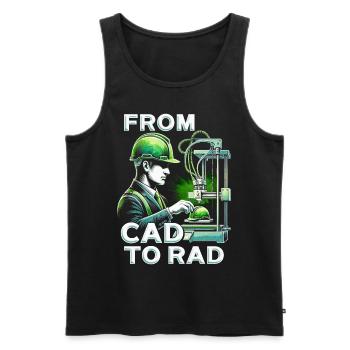 3D Druck 3D Engineer - Männer Premium Bio Tank Top - Schwarz - Vorne - AI Model Male 178 light (178cm)