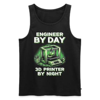 3D Printing 3D Engineer By Day 3D Printer By Night - Men's Premium Organic Tank Top - black - Front - Michal (187cm)