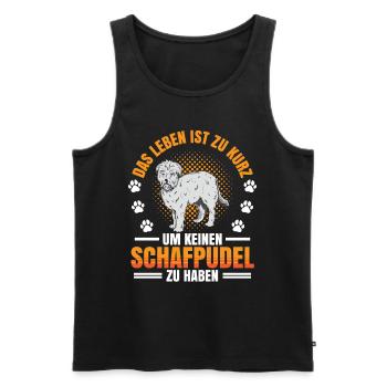 Keinen Schafpudel haben Altdeutscher Hütehund - Männer Premium Bio Tank Top - Schwarz - Vorne - AI Model Male 178 light (178cm)
