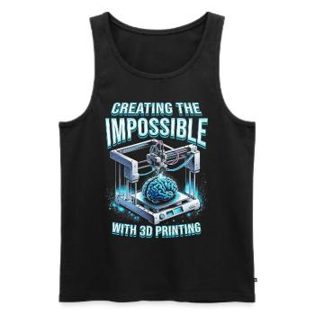 Creating The Impossible With 3D Printing - Männer Premium Bio Tank Top - Schwarz - Vorne - Michal (187cm)