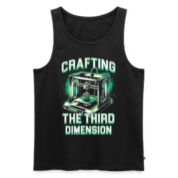 3D Druck 3D Engineer Crafting The Third Dimension - Männer Premium Bio Tank Top - Schwarz - Vorne - AI Model Male 178 light (178cm)