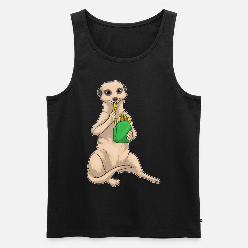 Frites Français suricate - Débardeur bio Premium Homme - noir