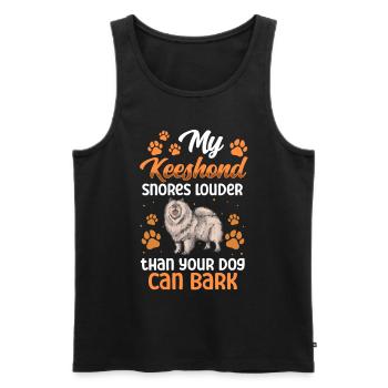 Wolfspitz snores loud Keeshond - Men's Premium Organic Tank Top - black - Front - Michal (187cm)