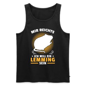 Veut qu’un lemming soit un lemming campagnol Lemming - Débardeur bio Premium Homme - noir - Devant - Michal (187cm)
