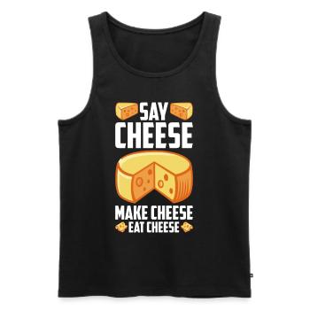 Käser Molkerei Käsemacher Milchtechnologe Käse - Männer Premium Bio Tank Top - Schwarz - Vorne - AI Model Male 178 light (178cm)