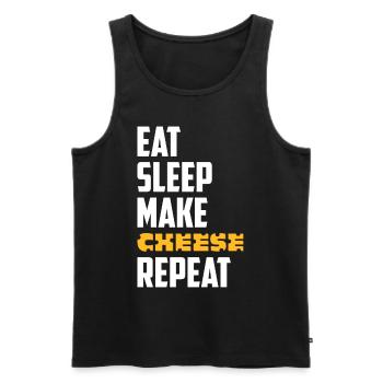 Käser Molkerei Käsemacher Milchtechnologe Käse - Männer Premium Bio Tank Top - Schwarz - Vorne - AI Model Male 178 light (178cm)