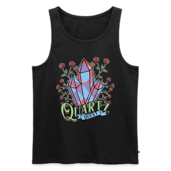 Geology Geologist Geoscience Quartz Quest - Men's Premium Organic Tank Top - black - Front - AI Model Male 178 light (178cm)