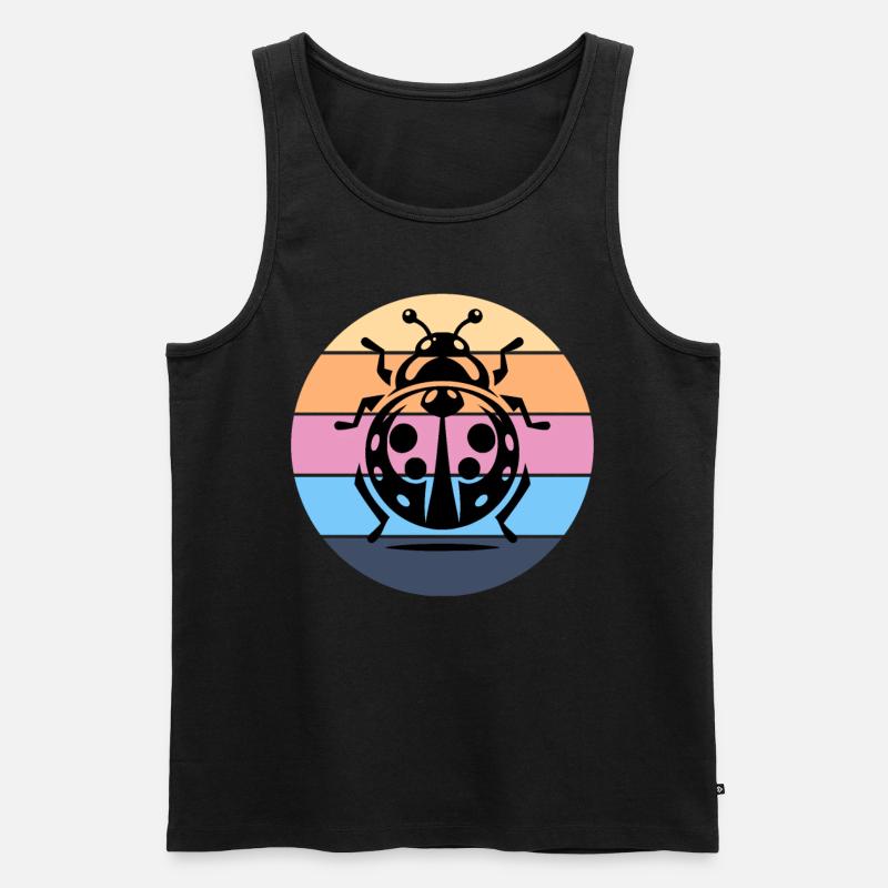 Marienkäfer - Männer Premium Bio Tank Top - Schwarz