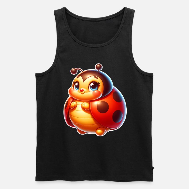 Marienkäfer - Männer Premium Bio Tank Top - Schwarz
